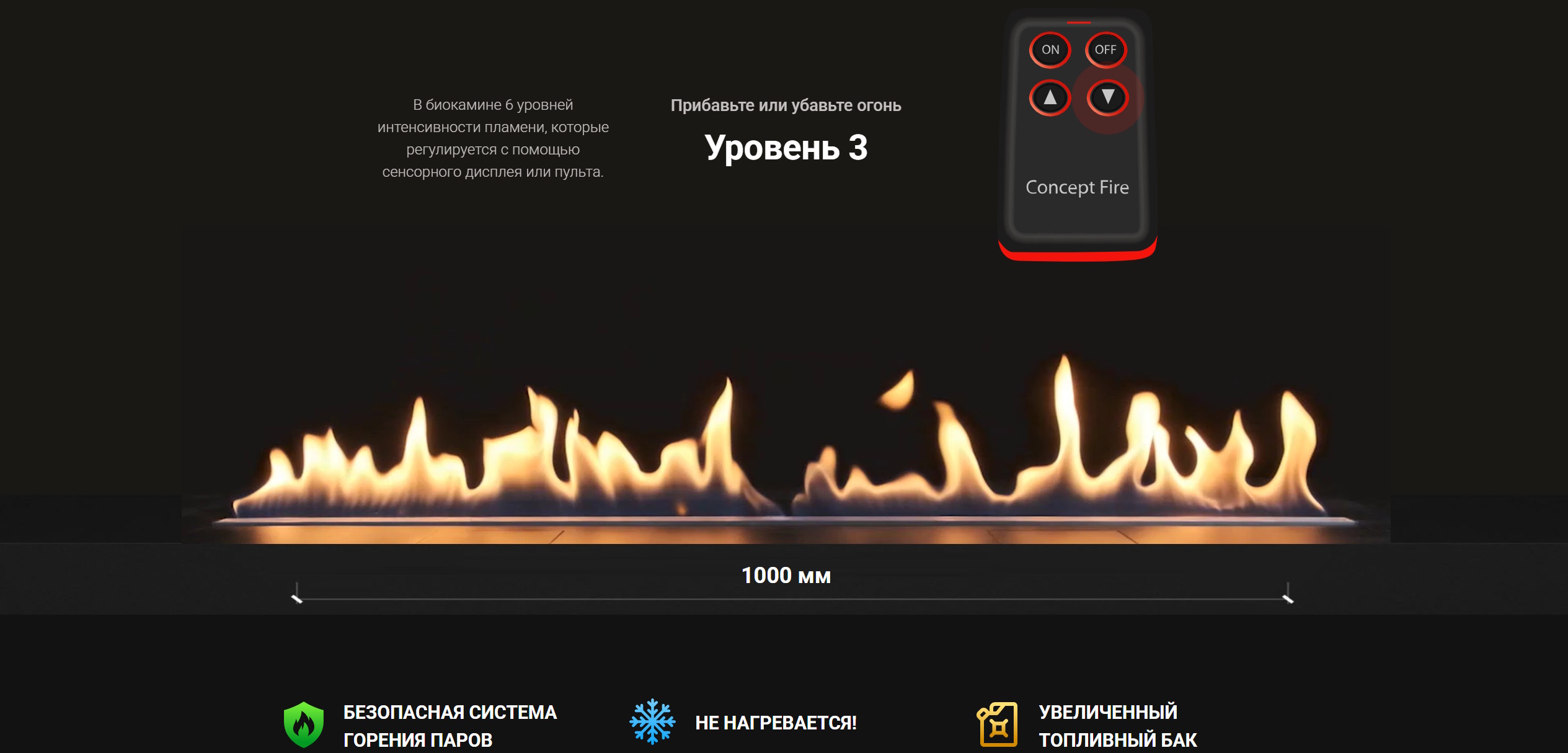 Concept Fire - имиджевый сайт биокаминов — inside1